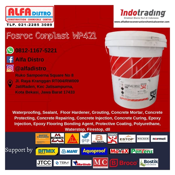 Fosroc Conplast WP 421 Waterproof Adhesive Bahan Waterproofing