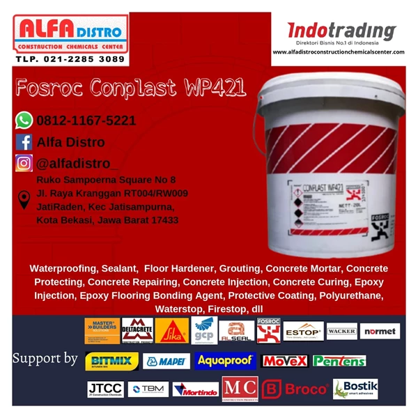 Fosroc Conplast WP 421 Waterproof Adhesive Bahan Waterproofing