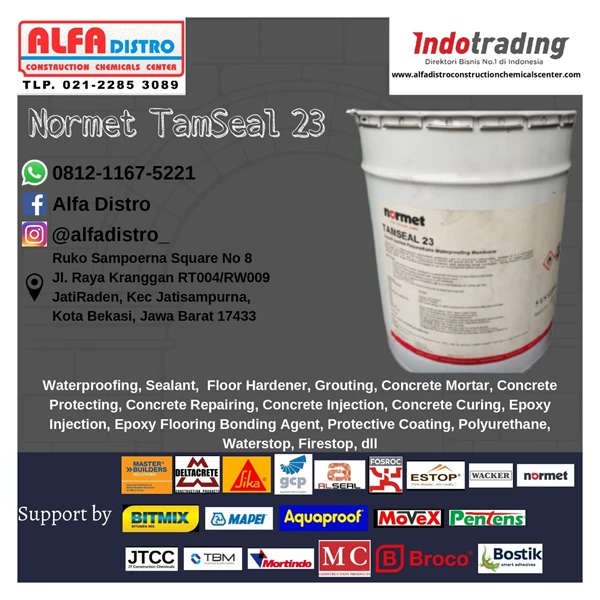 Normet TamSeal 23 Polyurethane Liquid Membrane Bahan Waterproofing 