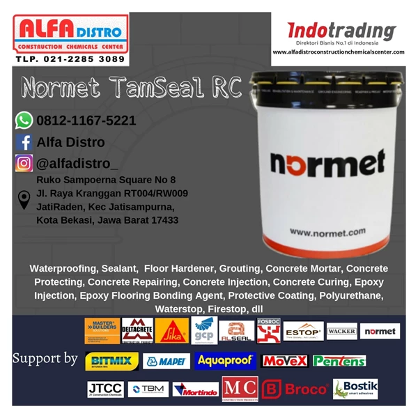 Normet TamSeal RC Elastomeric Acrylic Bahan Waterproofing 