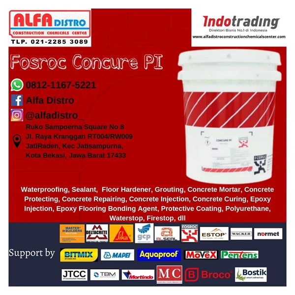Fosroc Concure PI Surface Treatment Beton Polimer Bahan Kimia Bangunan 