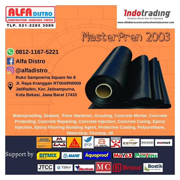 Master Builders Solutions MasterPren 2003 Waterproofing Bituminous Membrane 