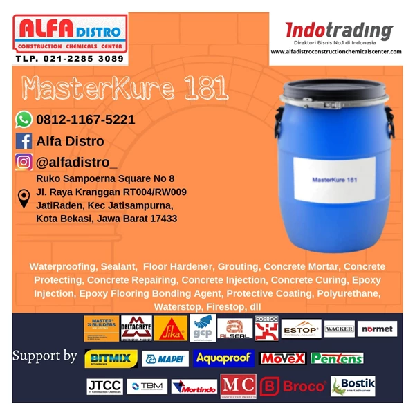 Masterkure 181 - Curing Compound Polymer Concrete Glue 