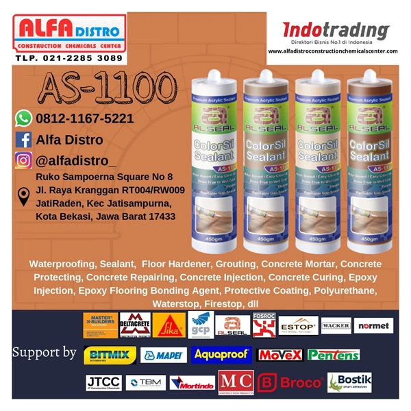Al Seal AS 1100 ColorSil Sealant - Acrylic Sealant