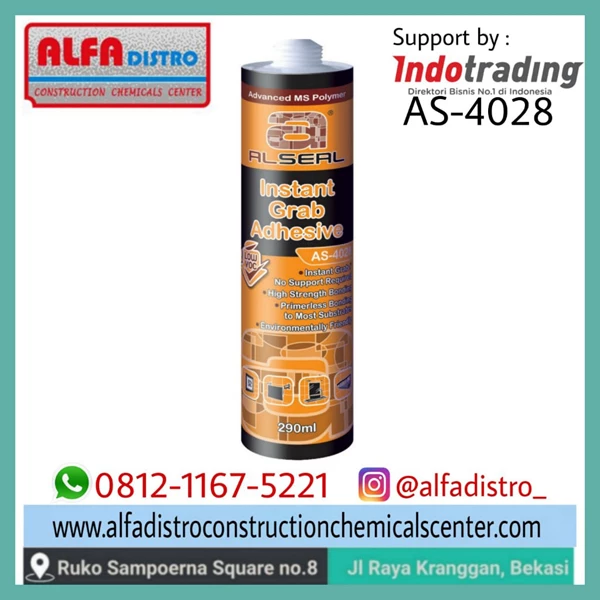 Al Seal AS 4028 - Instant Grab Adhesive - MS Polymer Sealant dan Perekat