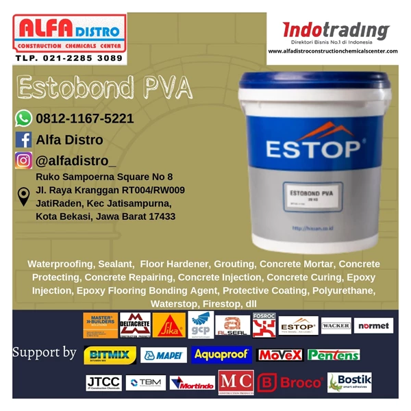 Estop Estobond PVA - General Purposes Bonding Agent and Adhesives