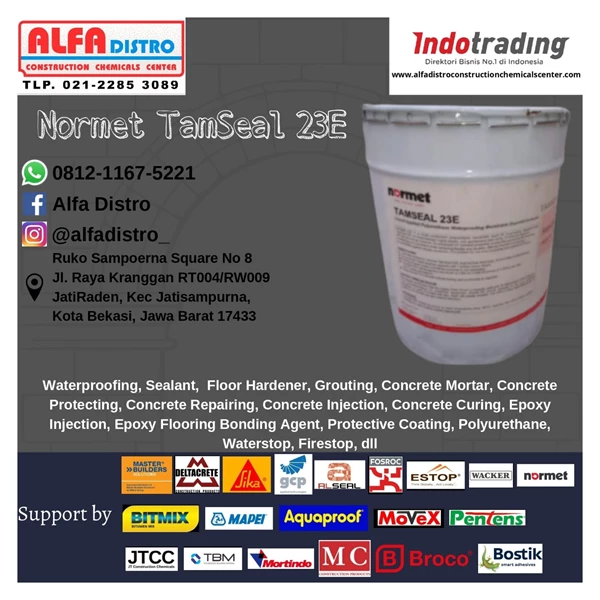 Normet TamSeal 23E Polyurethane Liquid Membrane Exposed Bahan Waterproofing 