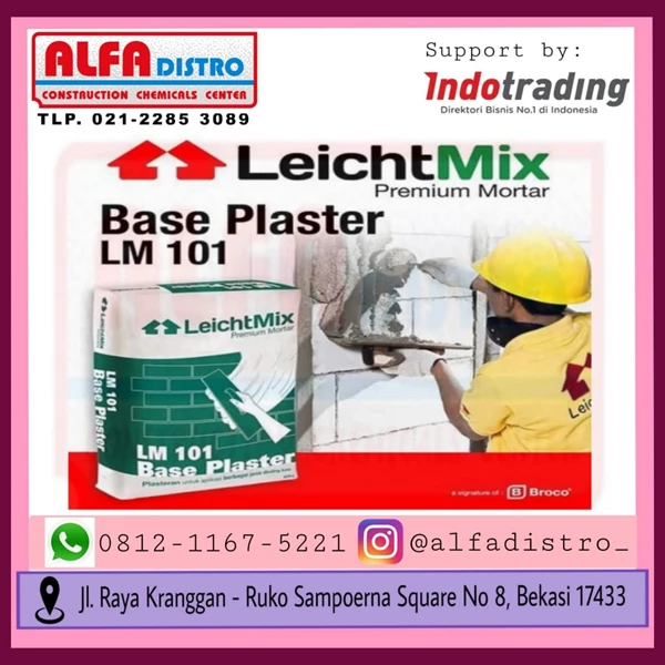 Broco LM 101 Base Plaster - Plasteran untuk aplikasi berbagai jenis dinding
