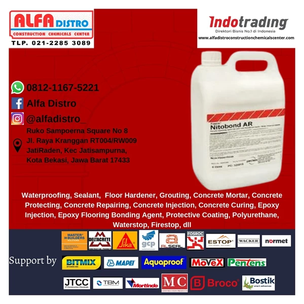 Fosroc Nitobond AR - Acrylic emulsion primer and bonding agent for concrete repairs