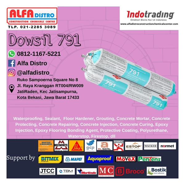 DOWSIL 791 Silicone Sealant Weatherproofing Sealant