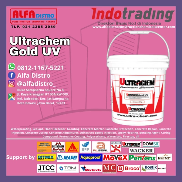 Ultrachem Gold UV – UV Resistant Elastomeric Bahan Waterproofing Coating