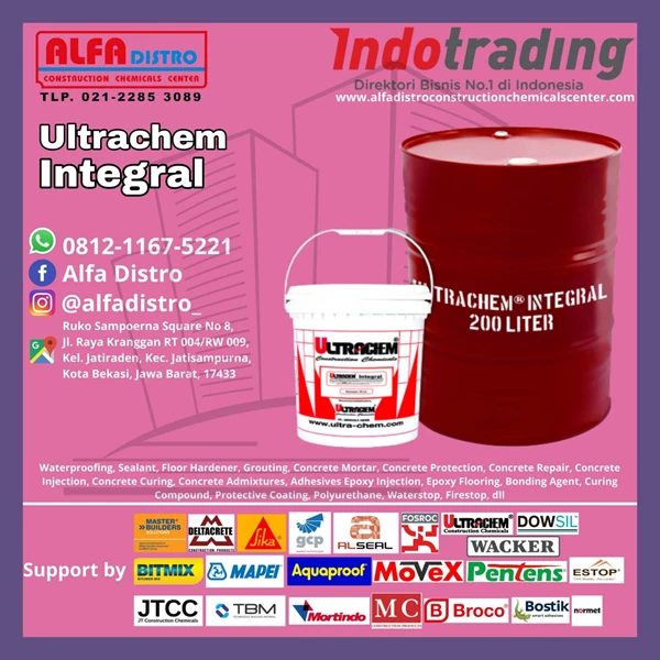 Ultrachem Integral – Bahan Waterproofing Kedap Air yang dicampurkan kedalam beton